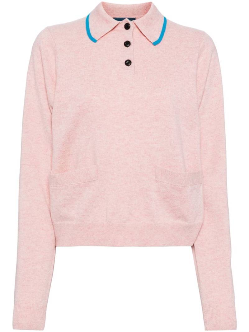 Kolor long-sleeved wool polo top - Pink von Kolor