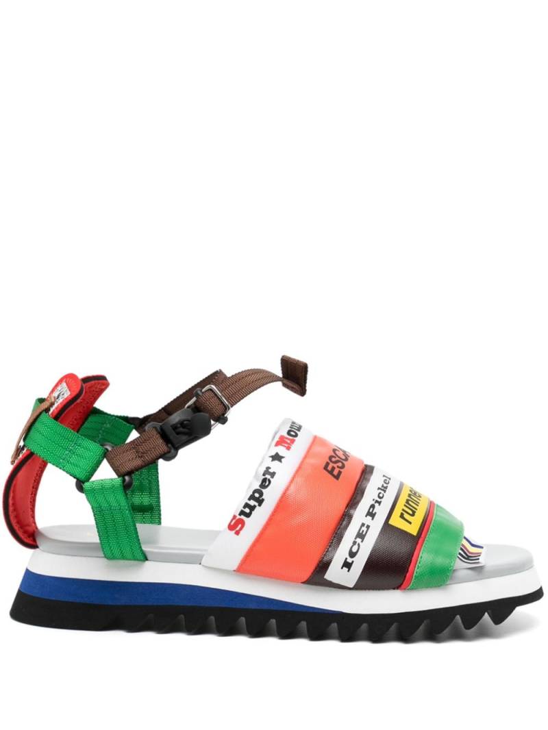 Kolor patchwork buckled sandals - Multicolour von Kolor