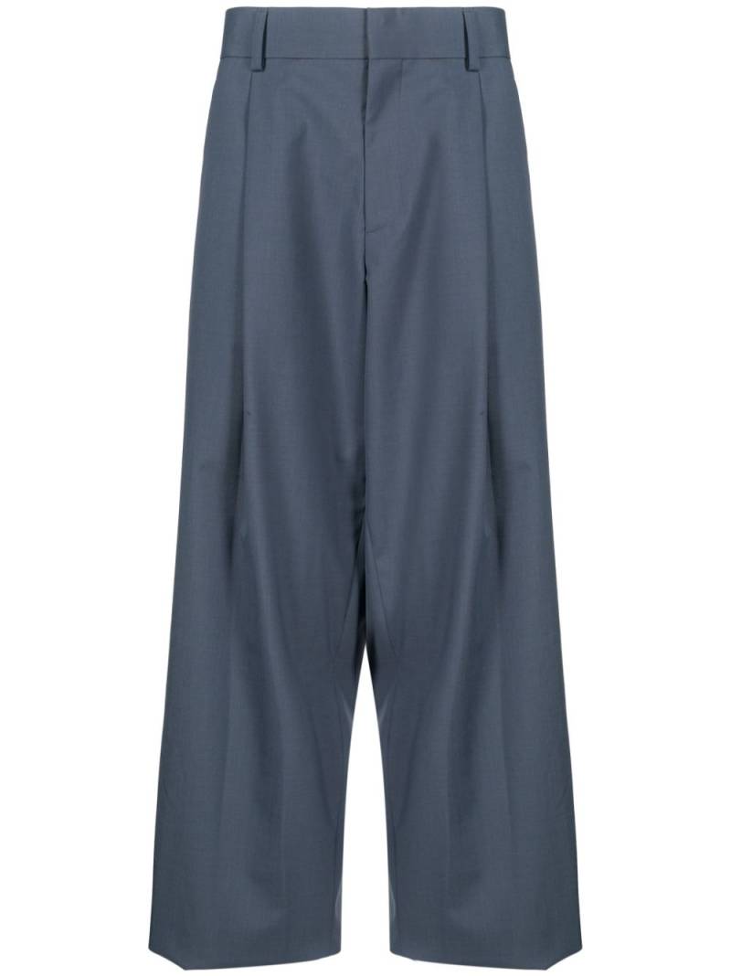 Kolor pleat-detail tailored trousers - Blue von Kolor