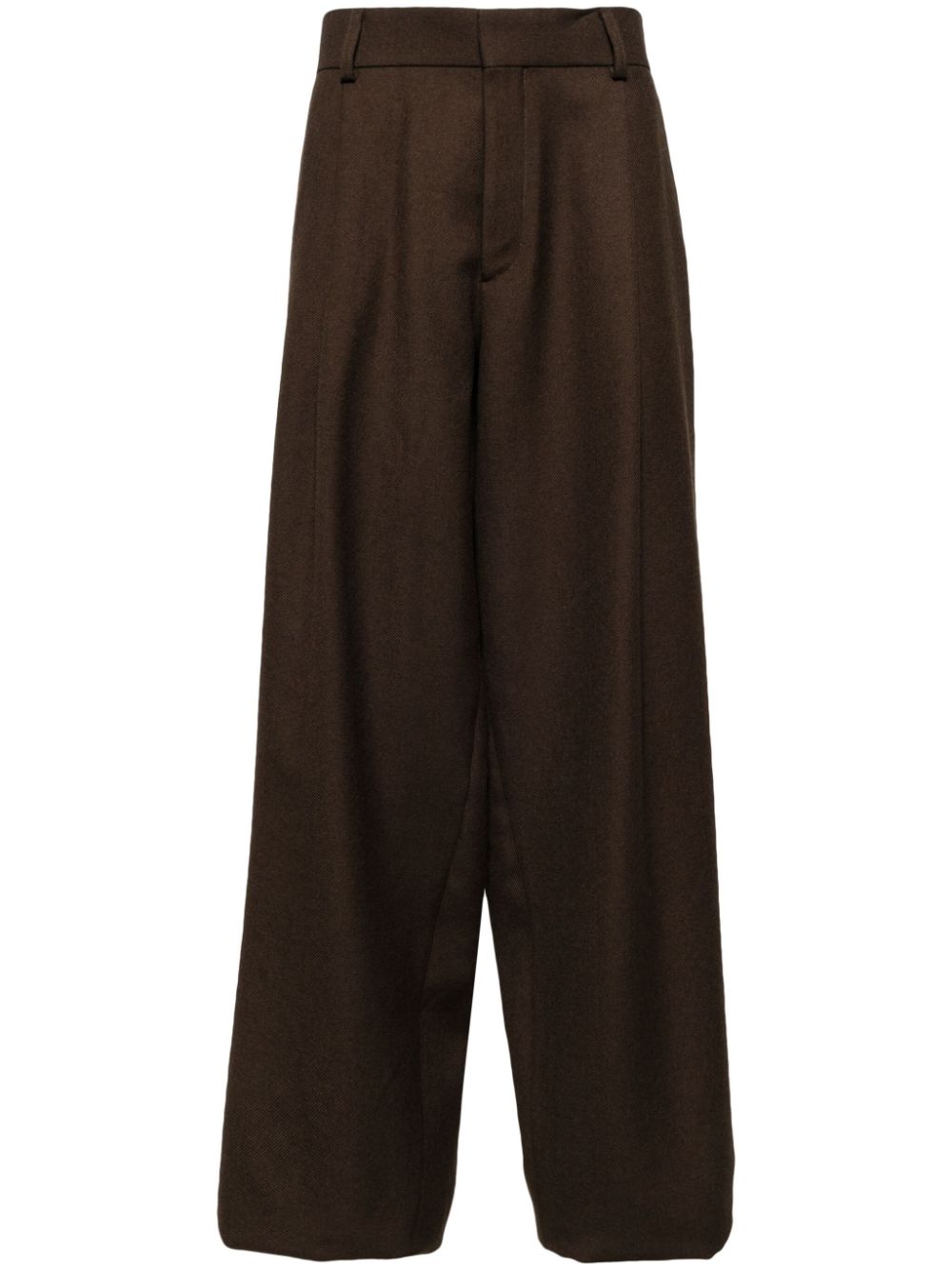 Kolor pleated wide leg trousers - Brown von Kolor