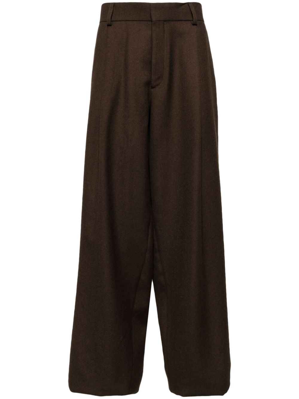 Kolor pleat-detail wide-leg trousers - Brown von Kolor