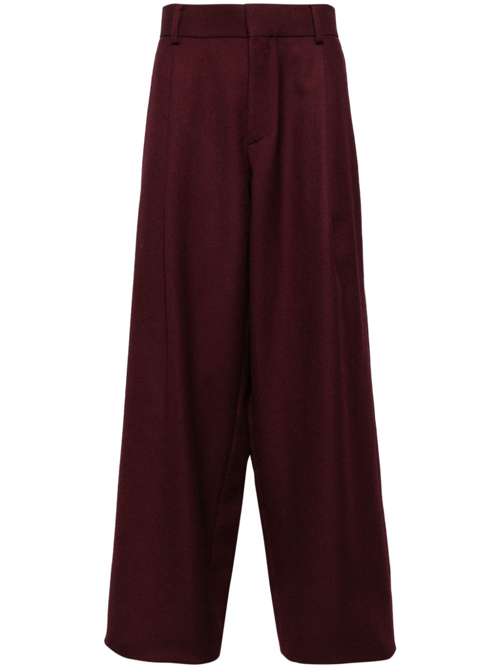 Kolor pleat-detail wide-leg trousers - Red von Kolor