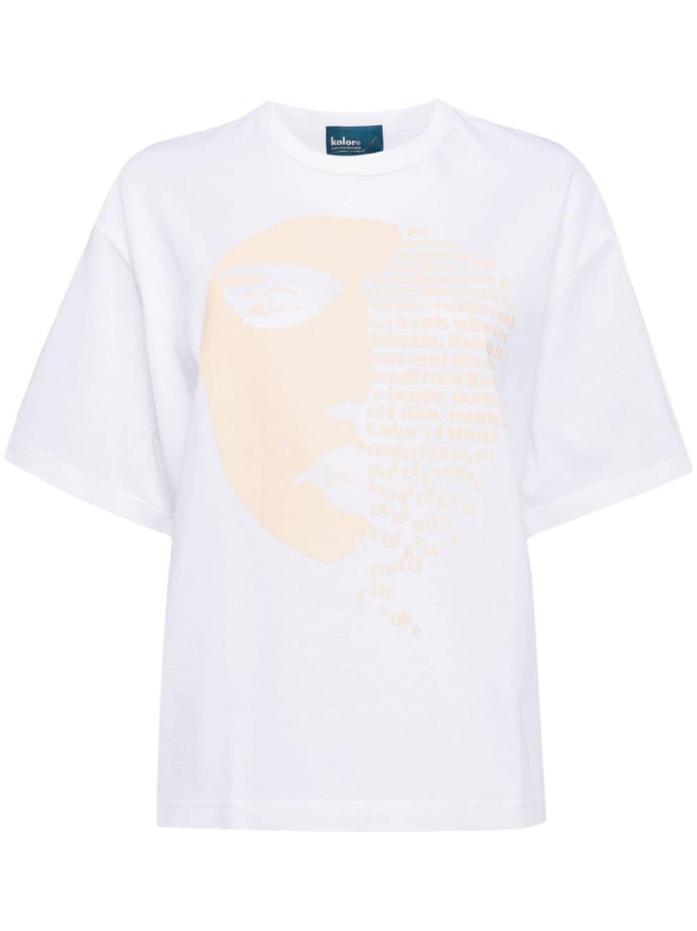 Kolor print cotton t-shirt - White von Kolor
