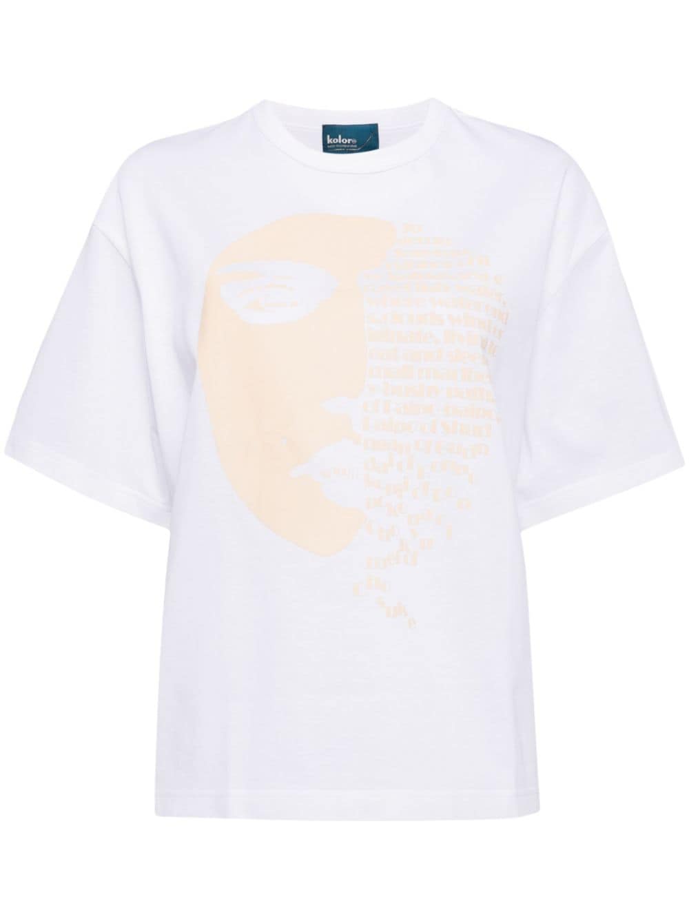 Kolor logo-print cotton T-shirt - White von Kolor