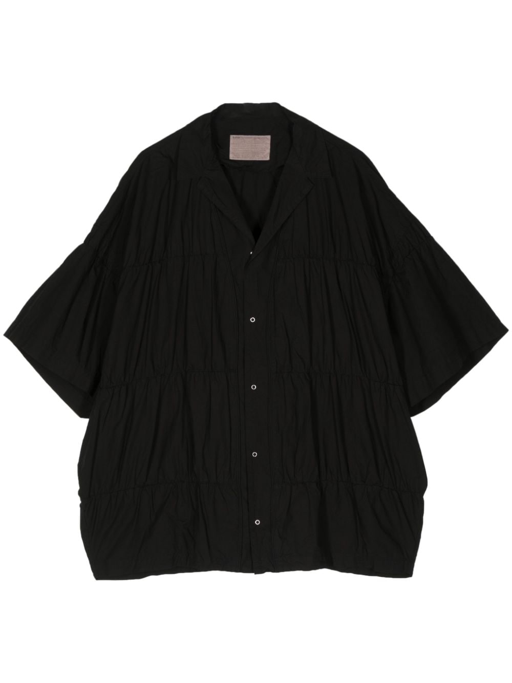 Kolor ruched poplin shirt - Black von Kolor