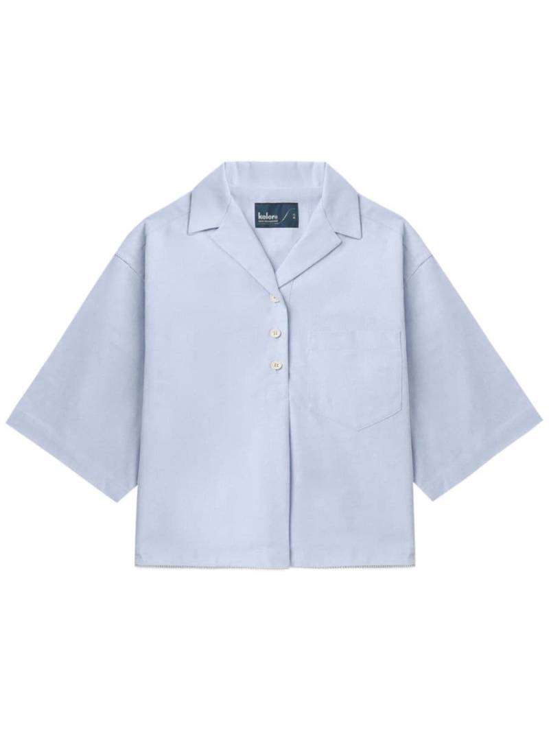 Kolor short-sleeves cotton shirt - Blue von Kolor