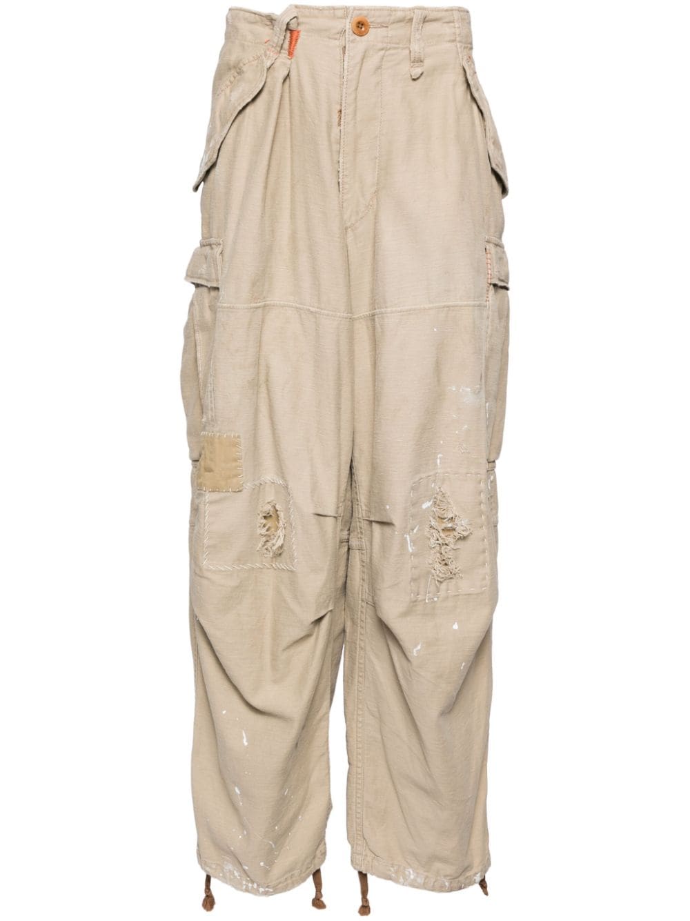 Kolor stitch-detail cargo trousers - Neutrals von Kolor