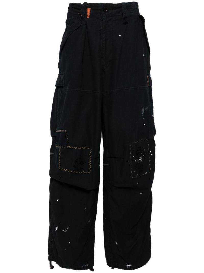 Kolor stitch-detailed cargo trousers - Blue von Kolor