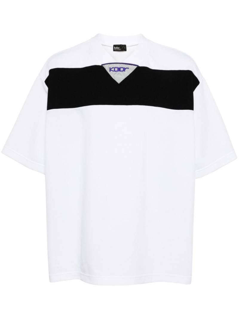 Kolor stripe-detail jersey T-shirt - White von Kolor