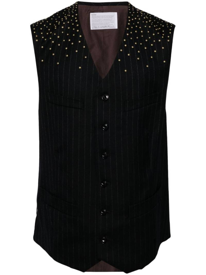 Kolor stud-embellished waistcoat - Black von Kolor