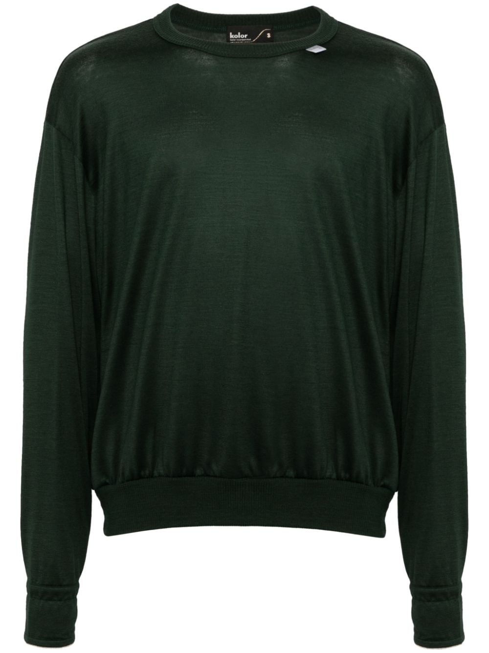 Kolor wool long-sleeves T-shirt - Green von Kolor