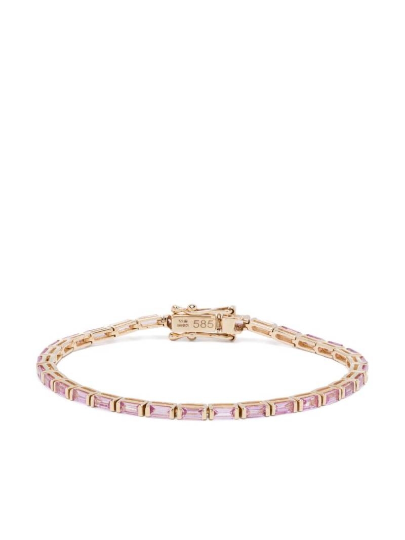 Kolours 14kt yellow gold Creo sapphire bracelet von Kolours