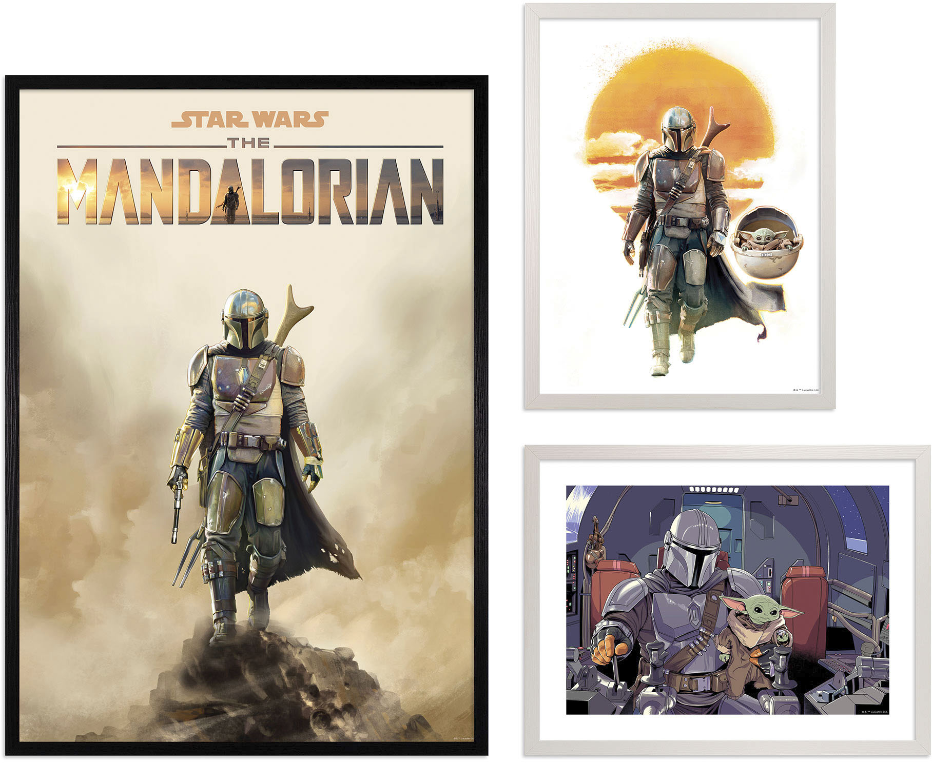 Komar Bild mit Rahmen »Mandalorian Empire«, (3 St.), maschinell von Komar