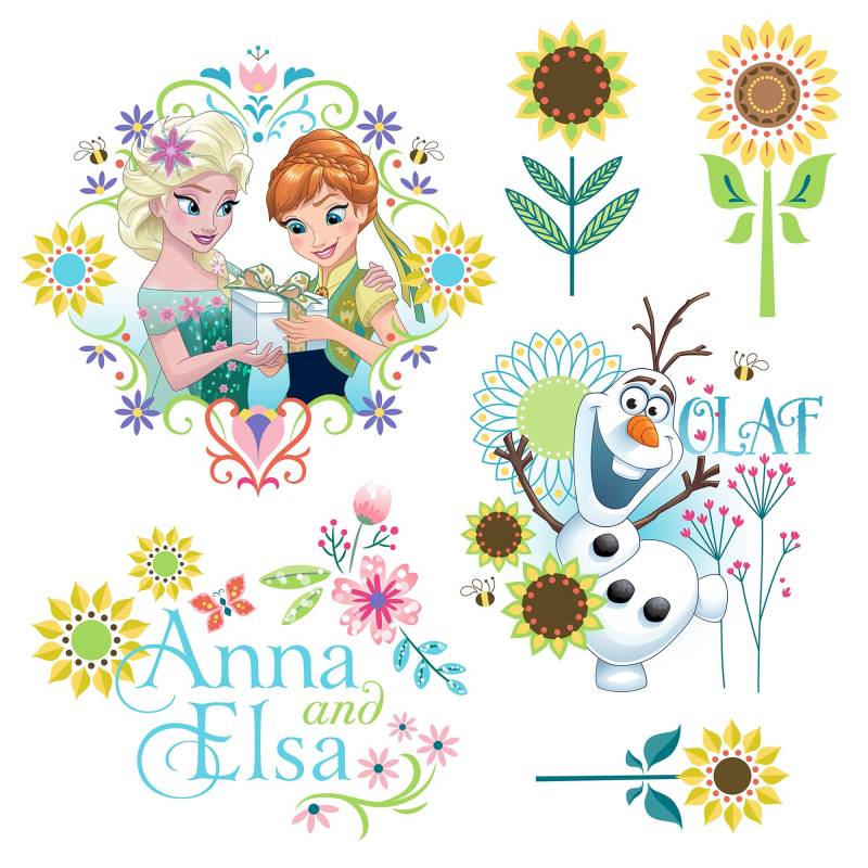 Komar Fensterbild »Disney Fenstersticker - Frozen Flower - Grösse 31 x 31 cm, 2 Bogen«, Selbsthaftende Adhäsionsfolie. von Komar