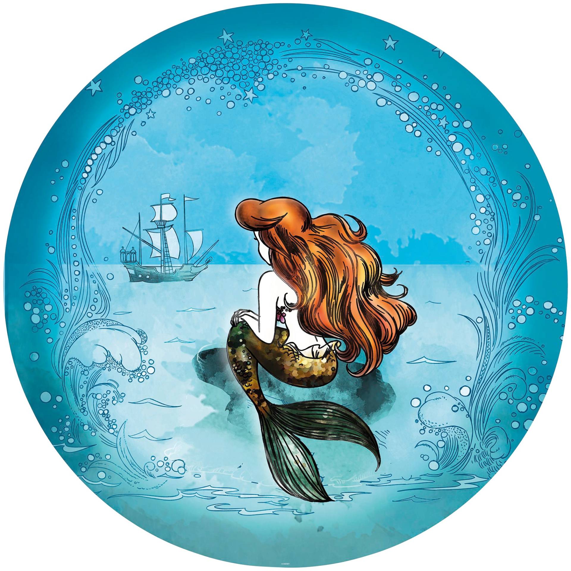 Komar Fototapete »Vlies selbstklebend - Ariel Dreaming - Grösse 125 x 125 cm«, bedruckt, Kinderzimmer von Komar