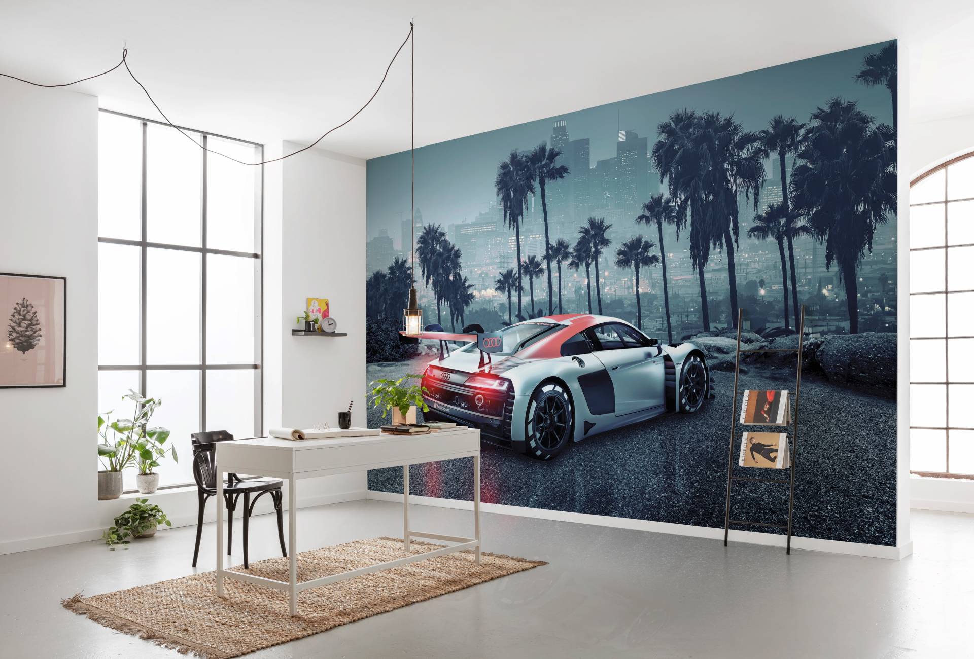 Komar Fototapete »Audi R8 L.A. - Grösse 368 x 254 cm«, bedruckt, Wohnzimmer, Schlafzimmer von Komar