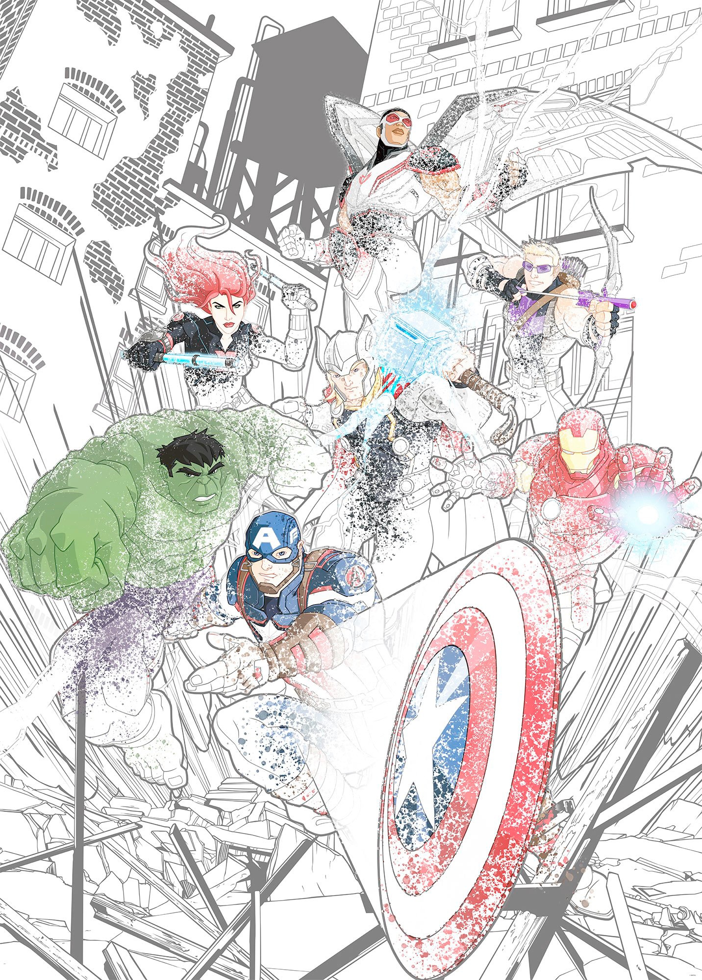 Komar Vliestapete »Avengers Attack«, 200x280 cm (Breite x Höhe) von Komar