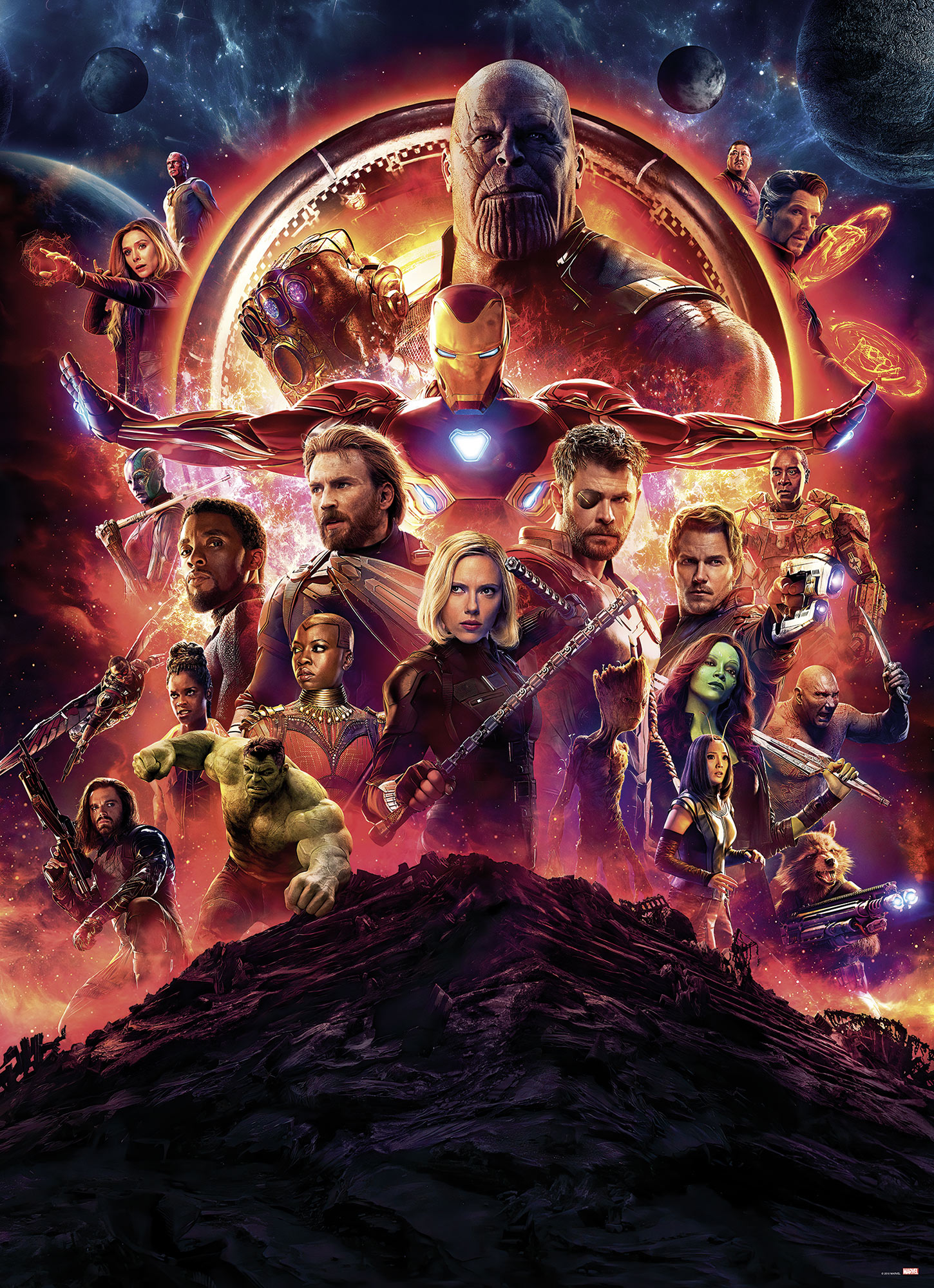 Komar Fototapete »Avengers-Infinity-War-Movie-Poster - Grösse 184 x 254 cm«, bedruckt, Kinderzimmer von Komar