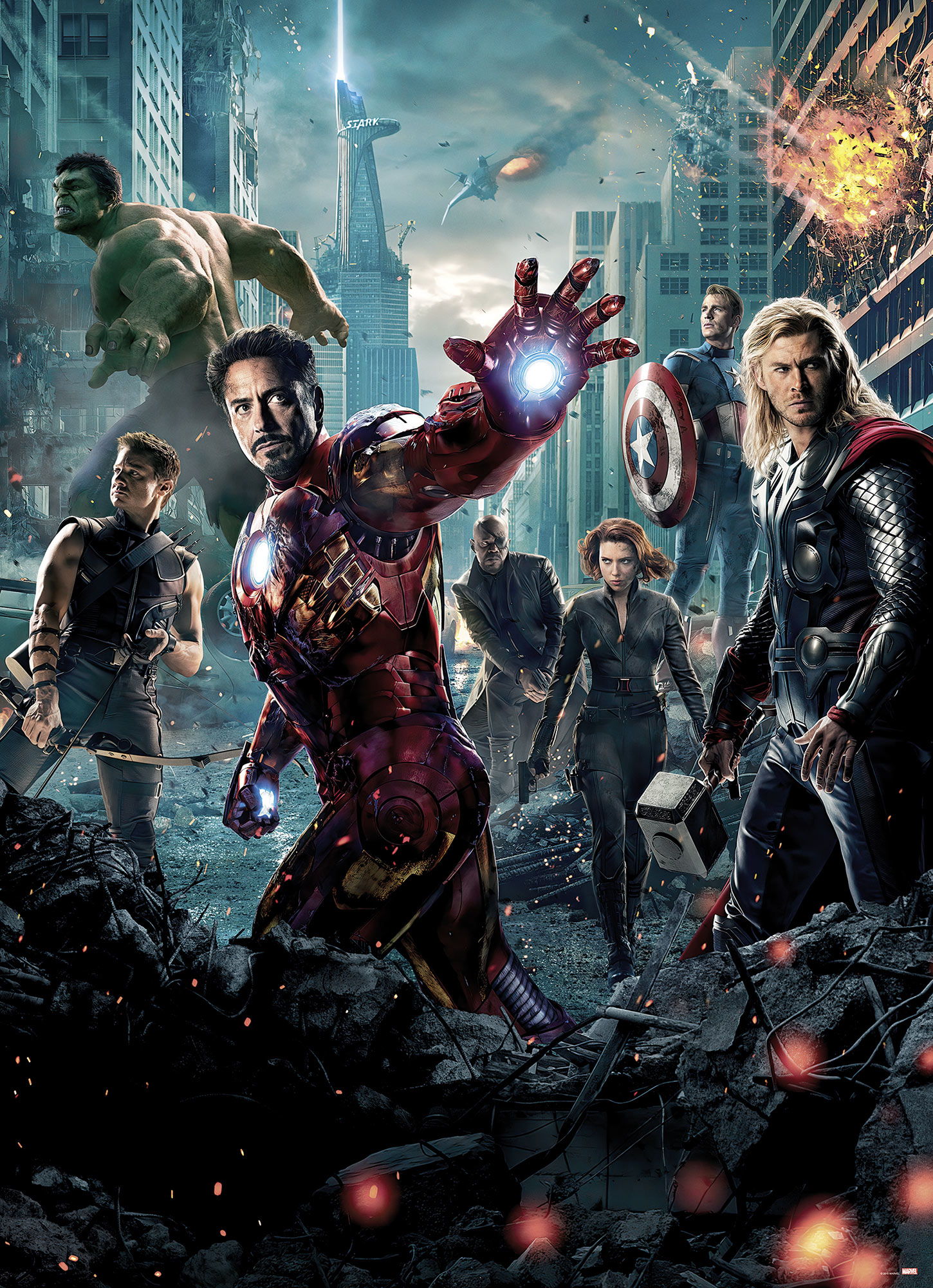 Komar Fototapete »Avengers-Movie-Poster - Grösse 184 x 254 cm«, bedruckt, Kinderzimmer von Komar