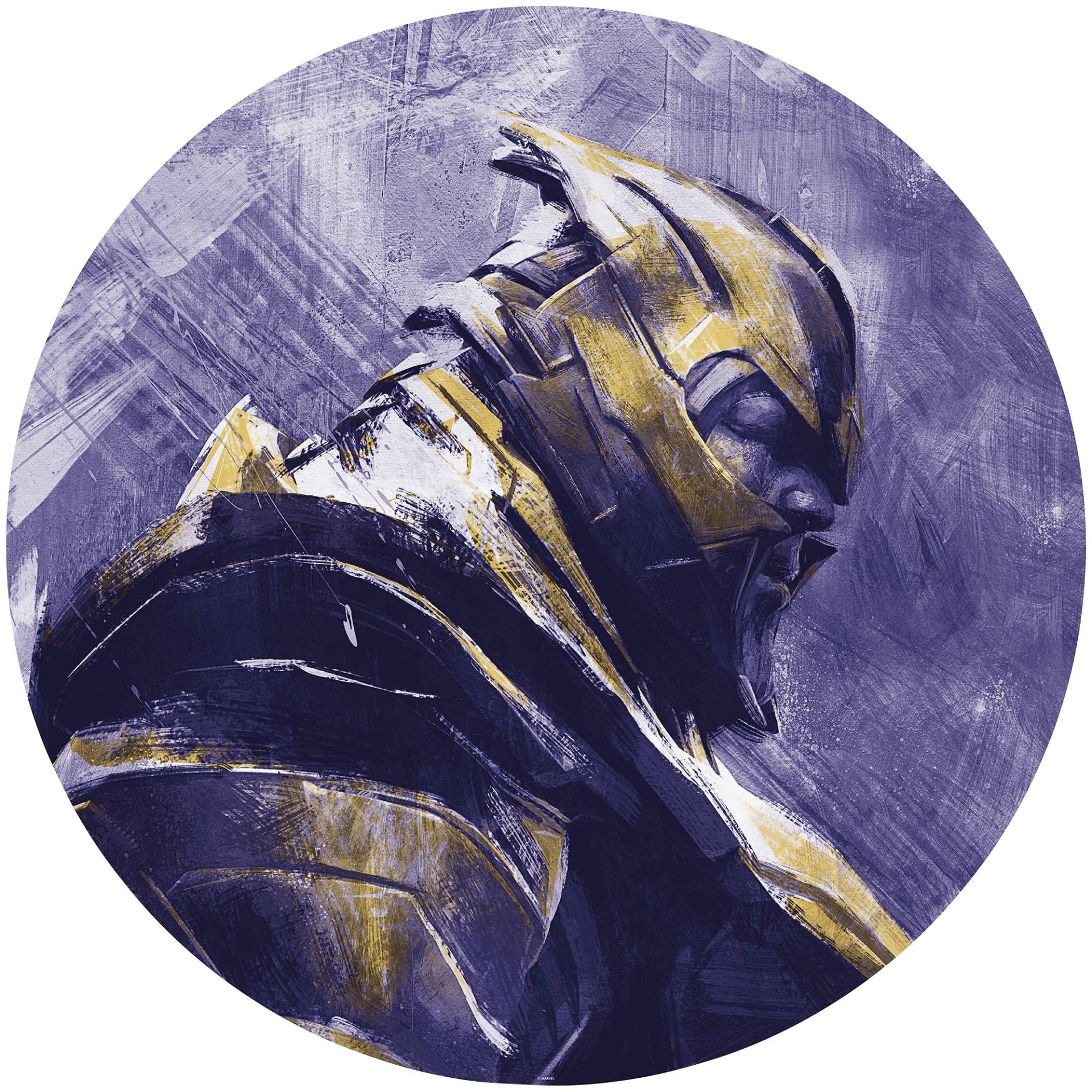 Komar Fototapete »Vlies selbstklebend - Avengers Painting Thanos - Grösse 125 x 125 cm«, bedruckt, Kinderzimmer von Komar