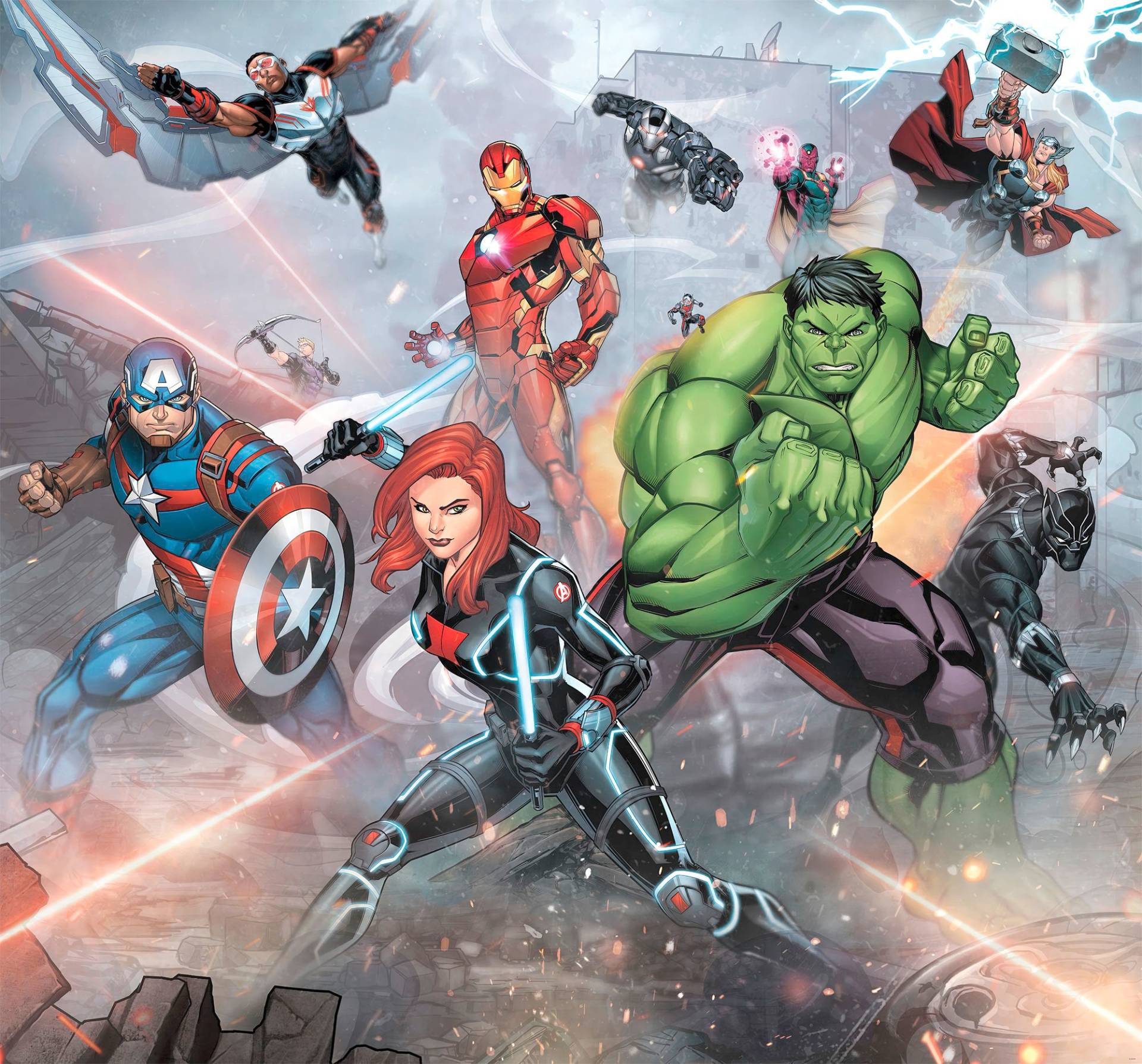 Komar Vliestapete »Avengers Street Revenge«, 300x280 cm (Breite x Höhe) von Komar