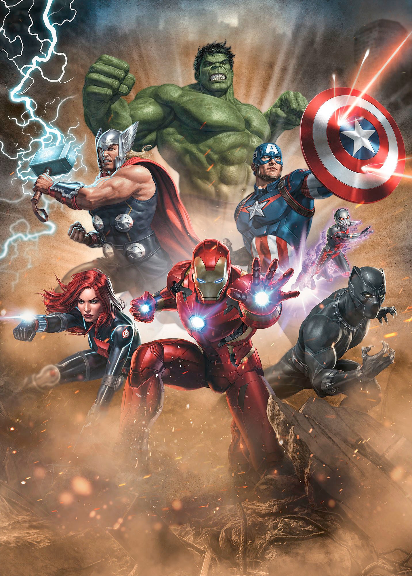 Komar Vliestapete »Avengers Superpower«, 200x280 cm (Breite x Höhe) von Komar