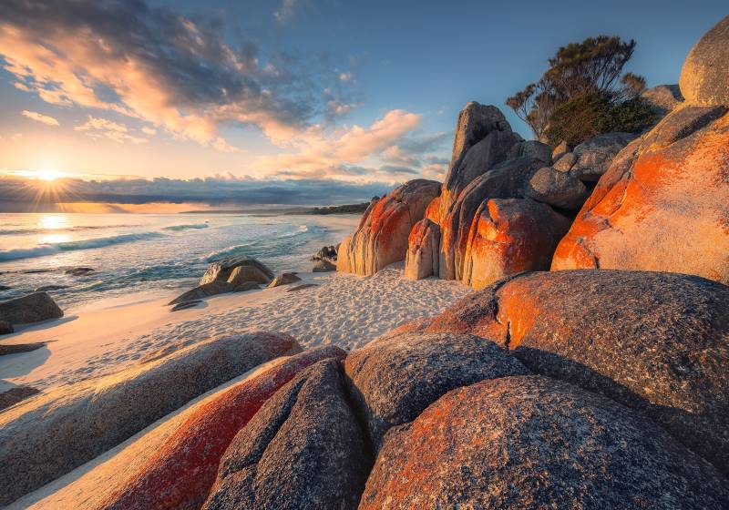 Komar Vliestapete »Bay of Fires«, 400x280 cm (Breite x Höhe), Wohnzimmer, Schlafzimmer von Komar