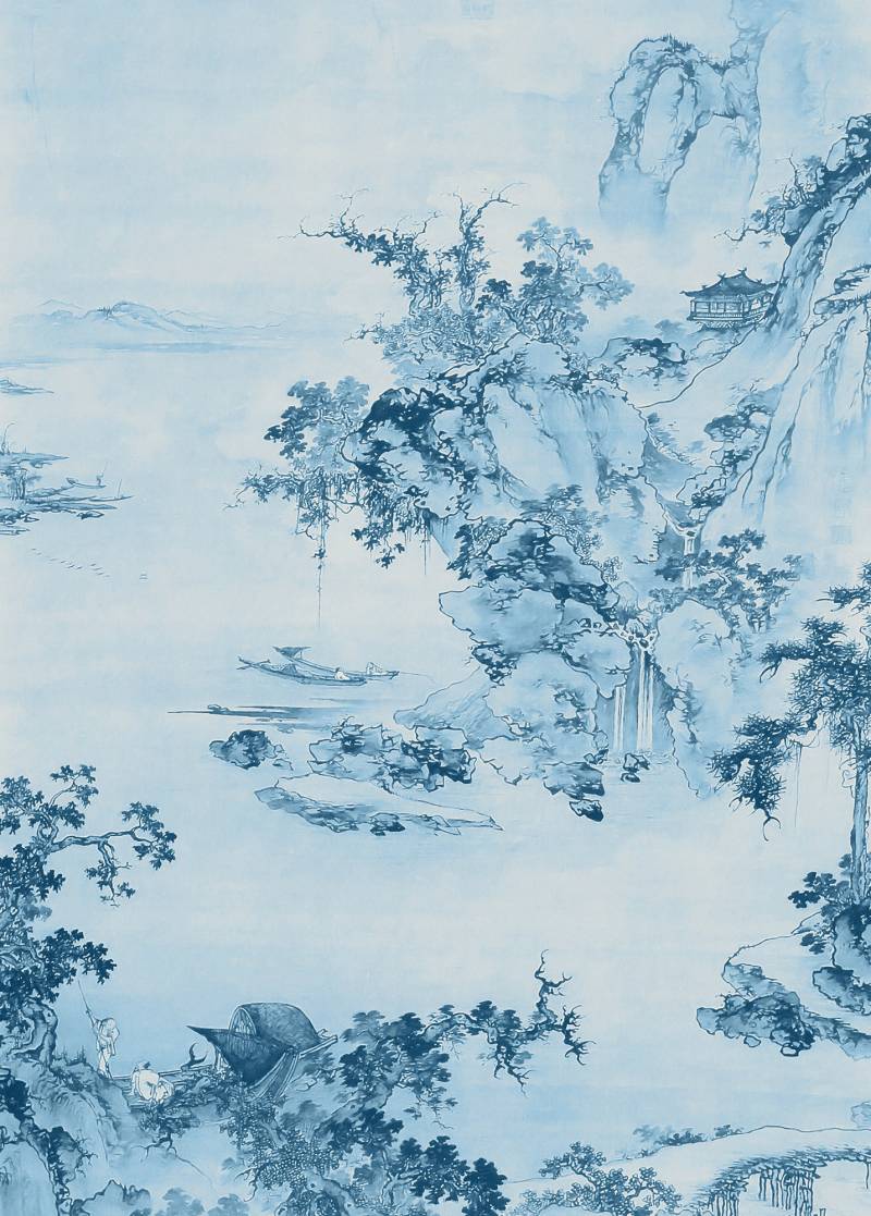 Komar Vliestapete »Blue China«, 200x280 cm (Breite x Höhe), Vliestapete, 100 cm Bahnbreite von Komar