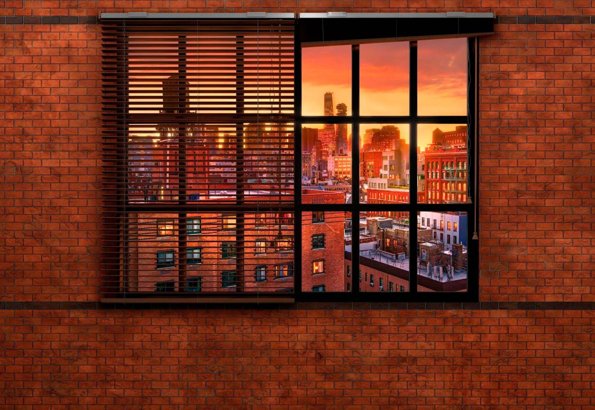 Komar Fototapete »Brooklyn Brick - Grösse 368 x 254 cm«, bedruckt, Wohnzimmer, Schlafzimmer von Komar