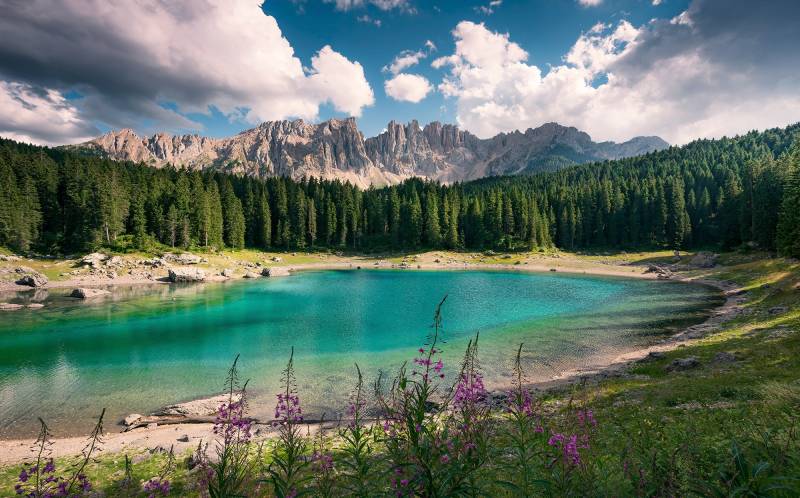 Komar Vliestapete »Dolomitenjuwel«, 450x280 cm (Breite x Höhe), Wohnzimmer, Schlafzimmer von Komar