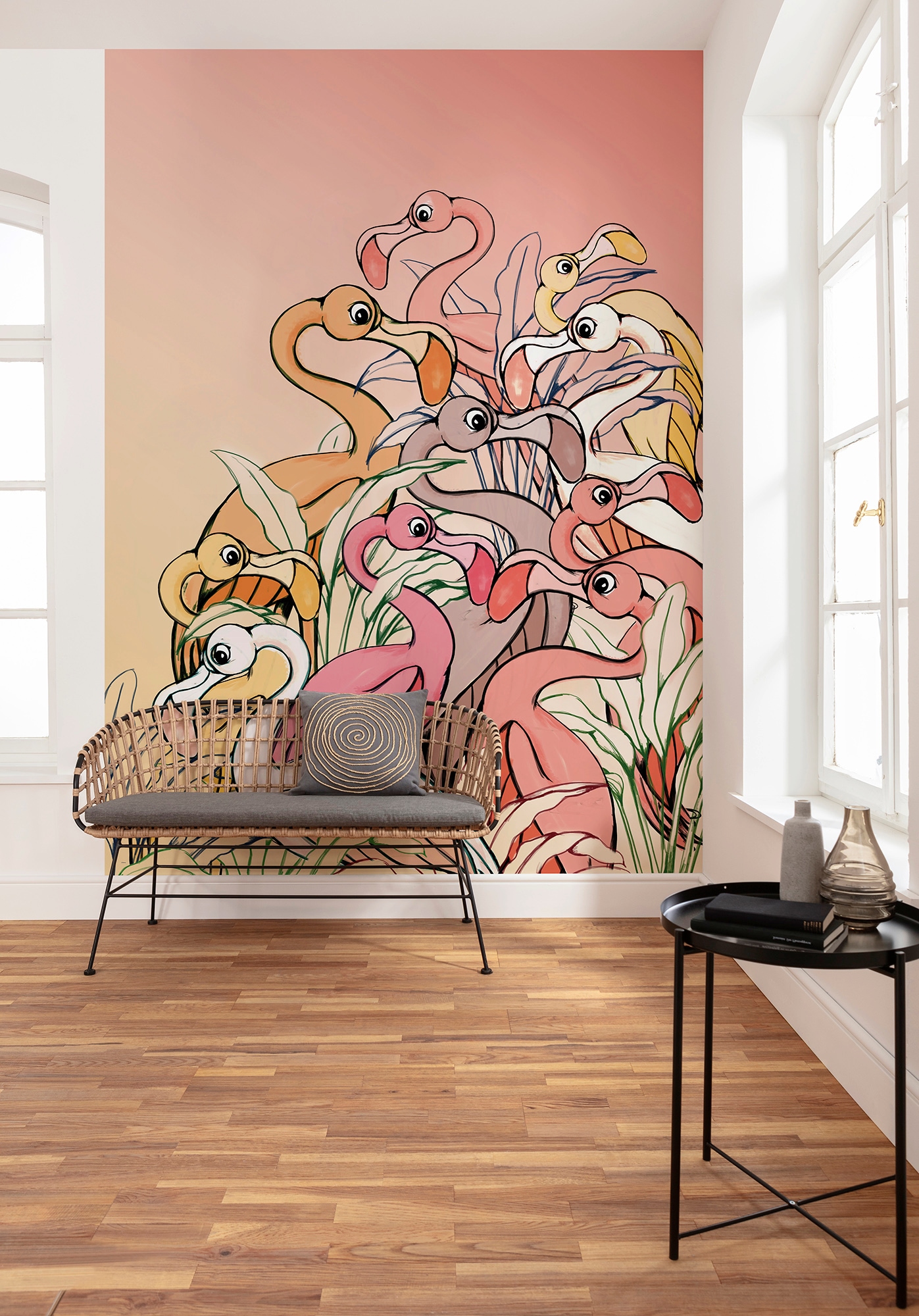 Komar Vliestapete »Digitaldruck Vlies - Flamingos and Lillys - Grösse 200 x 280 cm«, bedruckt, Kinderzimmer Komar Vliestapete »Digitaldruck Vlies - Flamingos and Lillys - Grösse 200 x 280 cm«, bedruckt, Kinderzimmer von Komar