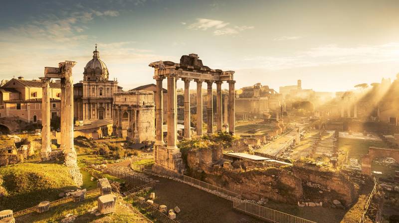 Komar Vliestapete »Digitaldruck Vlies - Forum Romanum - Grösse 500 x 280 cm«, bedruckt, Wohnzimmer, Schlafzimmer von Komar