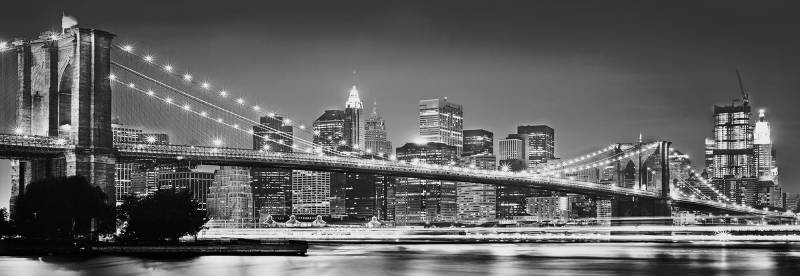 Komar Fototapete »Brooklyn Bridge - Grösse 368 x 127 cm«, bedruckt, Wohnzimmer, Schlafzimmer von Komar