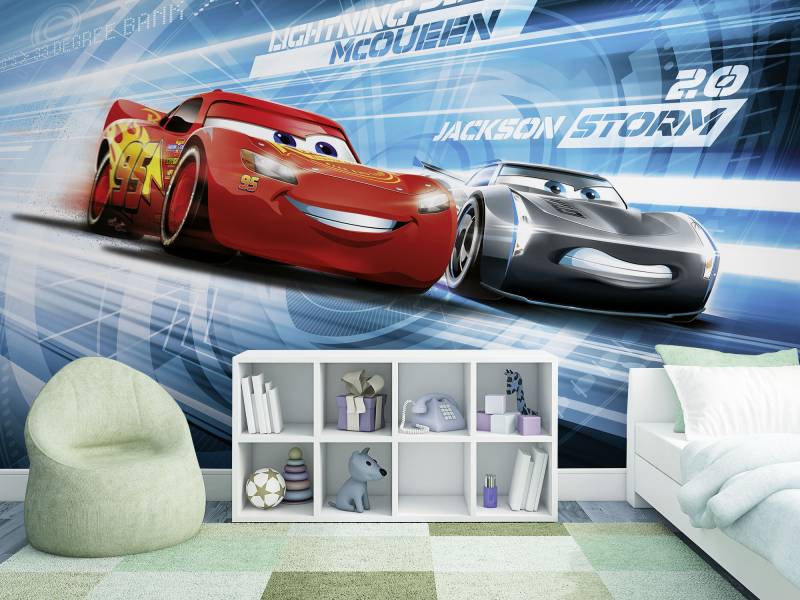 Komar Fototapete »Cars 3 Simulation - Grösse 254 x 184 cm«, bedruckt, Wohnzimmer, Schlafzimmer von Komar