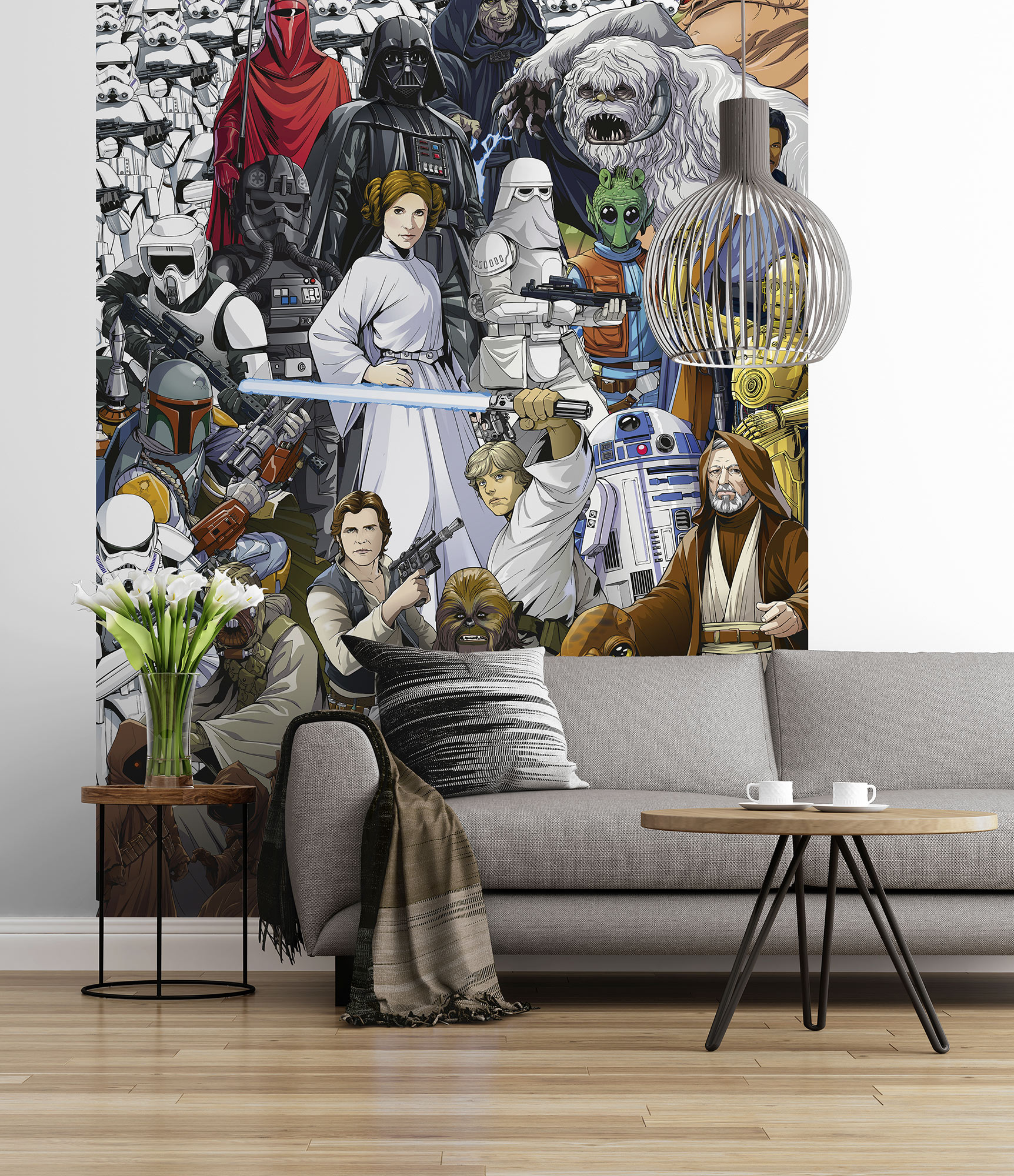 Komar Fototapete »STAR WARS Classic Cartoon Collage - Grösse 184 x 254 cm«, bedruckt, Wohnzimmer, Schlafzimmer von Komar