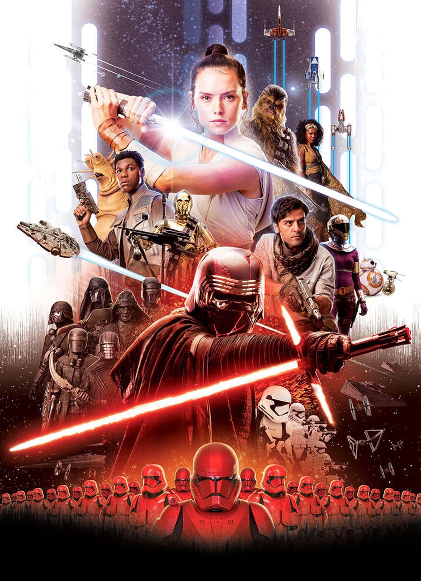 Komar Fototapete »STAR WARS EP9 Movie Poster Rey - Grösse 184 x 254 cm«, bedruckt, Wohnzimmer, Schlafzimmer von Komar