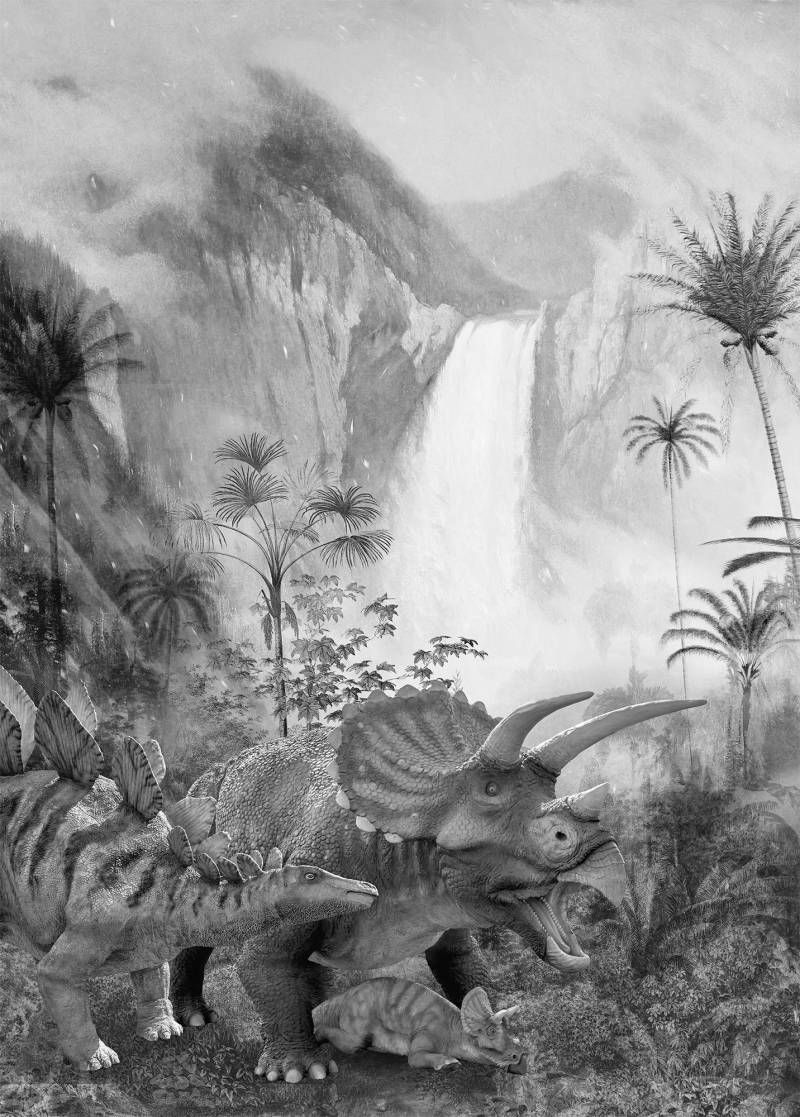 Komar Vliestapete »Digitaldruck Vlies - Jurassic Waterfall - Grösse 200 x 280 cm«, bedruckt, Kinderzimmer von Komar