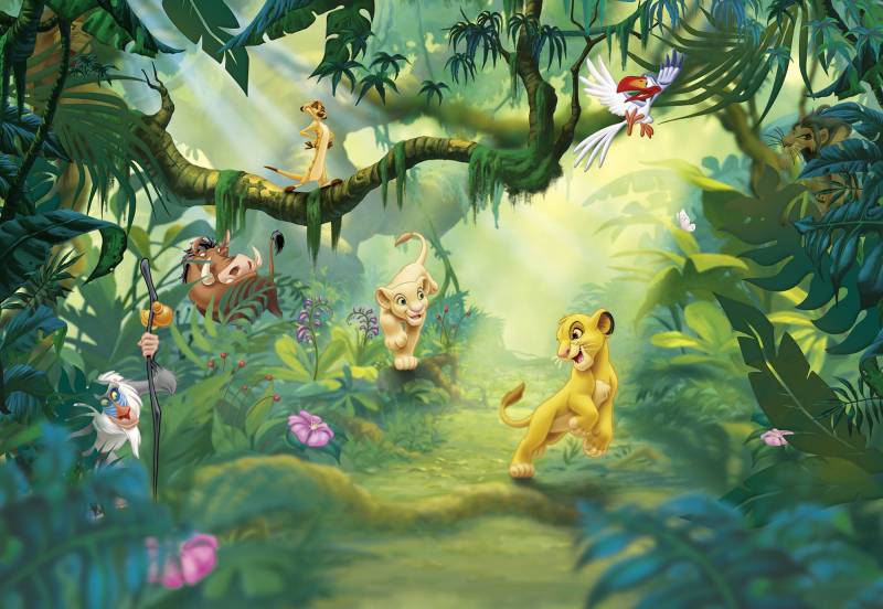 Komar Fototapete »Lion King Jungle - Grösse 368 x 254 cm«, bedruckt, Wohnzimmer, Schlafzimmer von Komar