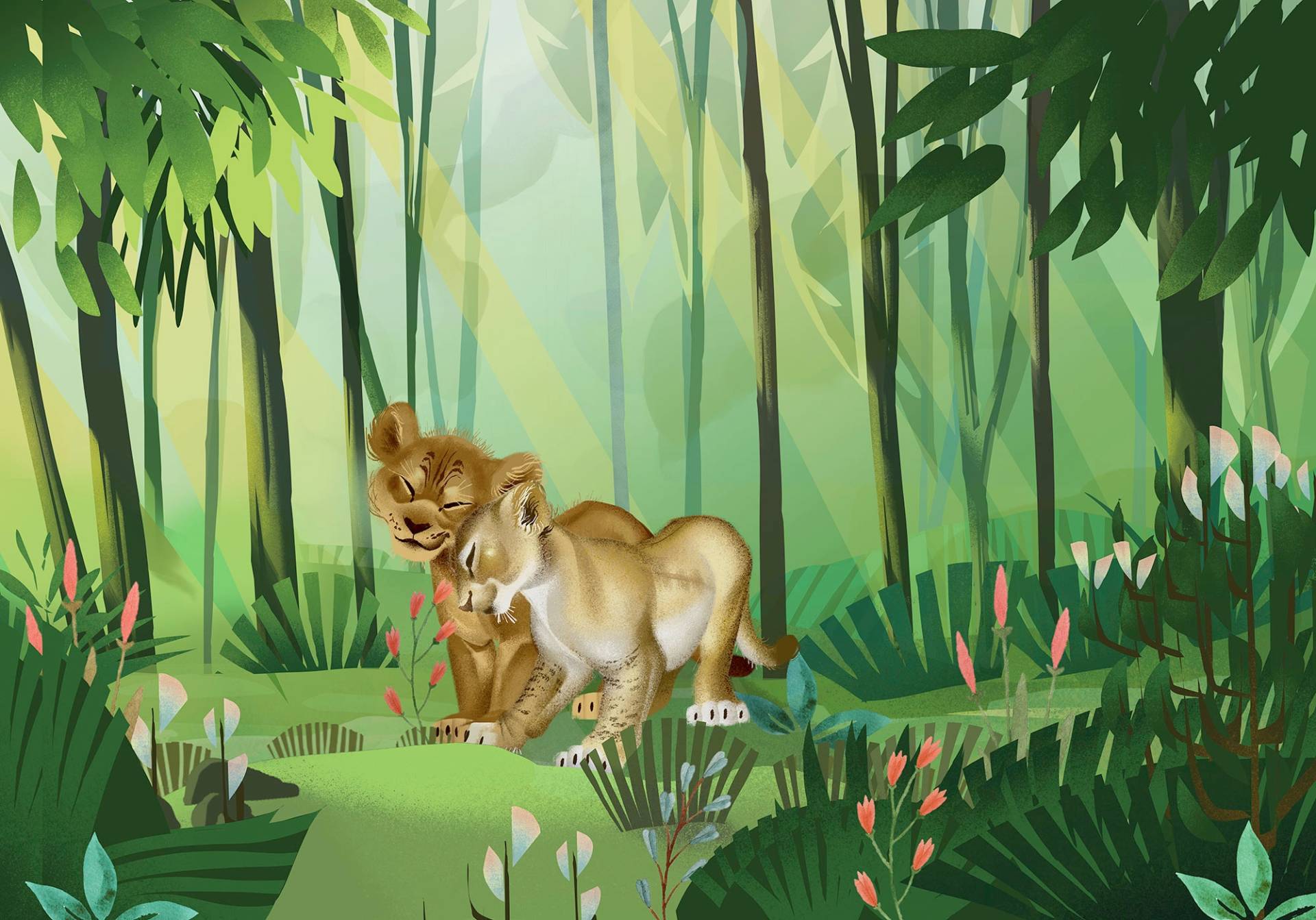 Komar Vliestapete »Digitaldruck Vlies - Lion King Love - Grösse 400 x 280 cm«, bedruckt, Kinderzimmer Komar Vliestapete »Digitaldruck Vlies - Lion King Love - Grösse 400 x 280 cm«, bedruckt, Kinderzimmer von Komar
