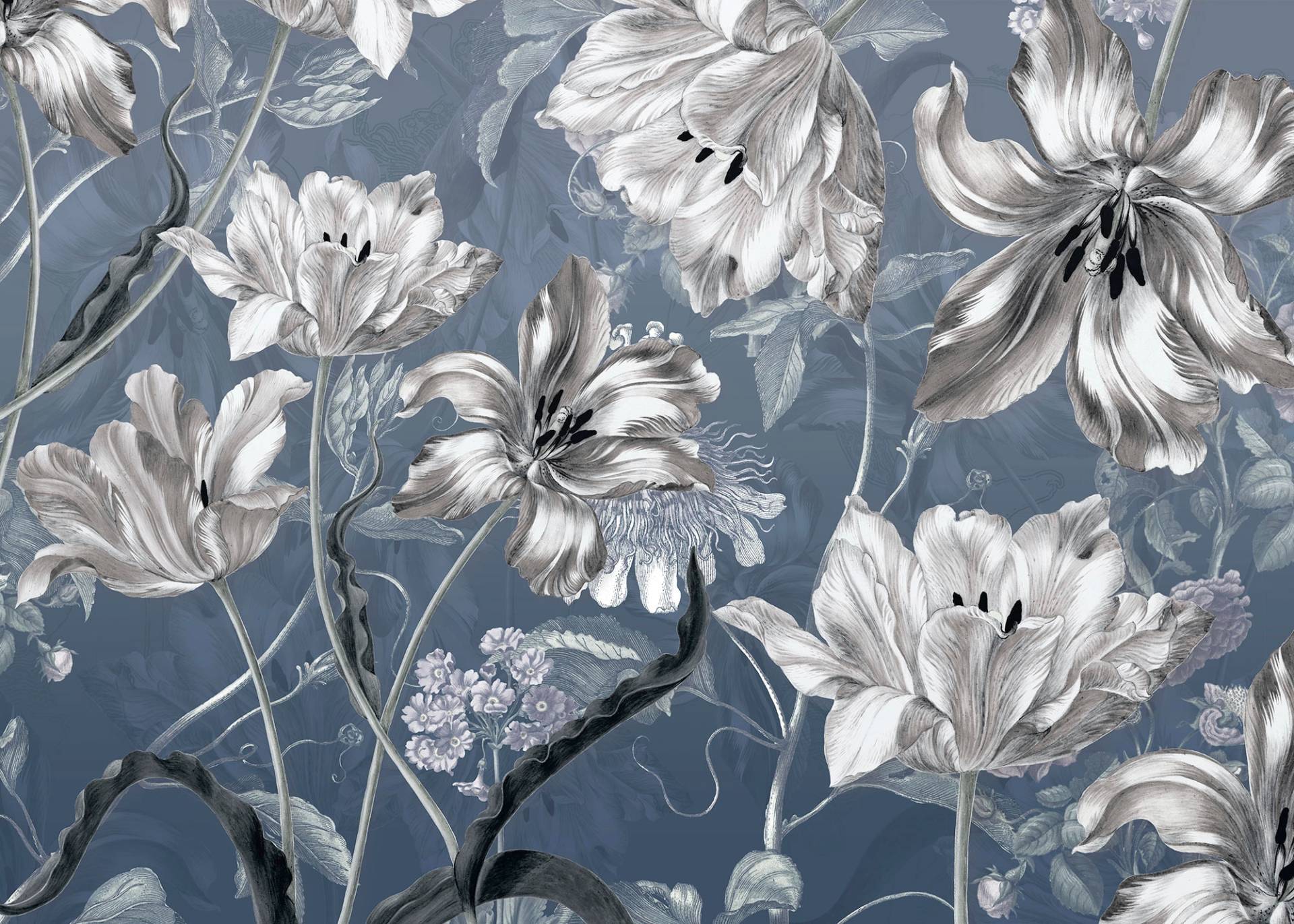 Komar Vliestapete »Merian Blue«, 350x250 cm (Breite x Höhe) von Komar