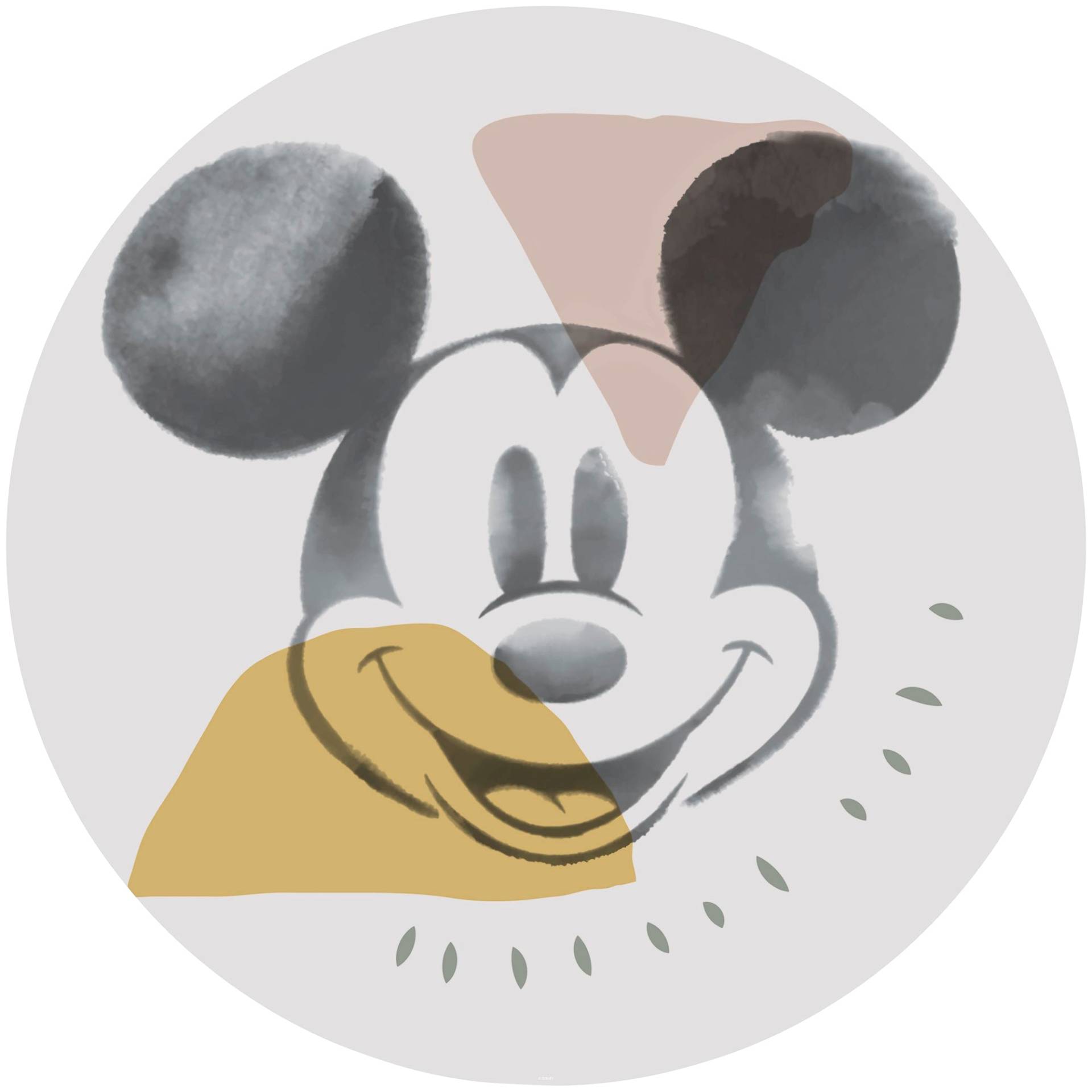 Komar Fototapete »Mickey Abstract«, 125x125 cm (Breite x Höhe), rund und selbstklebend von Komar
