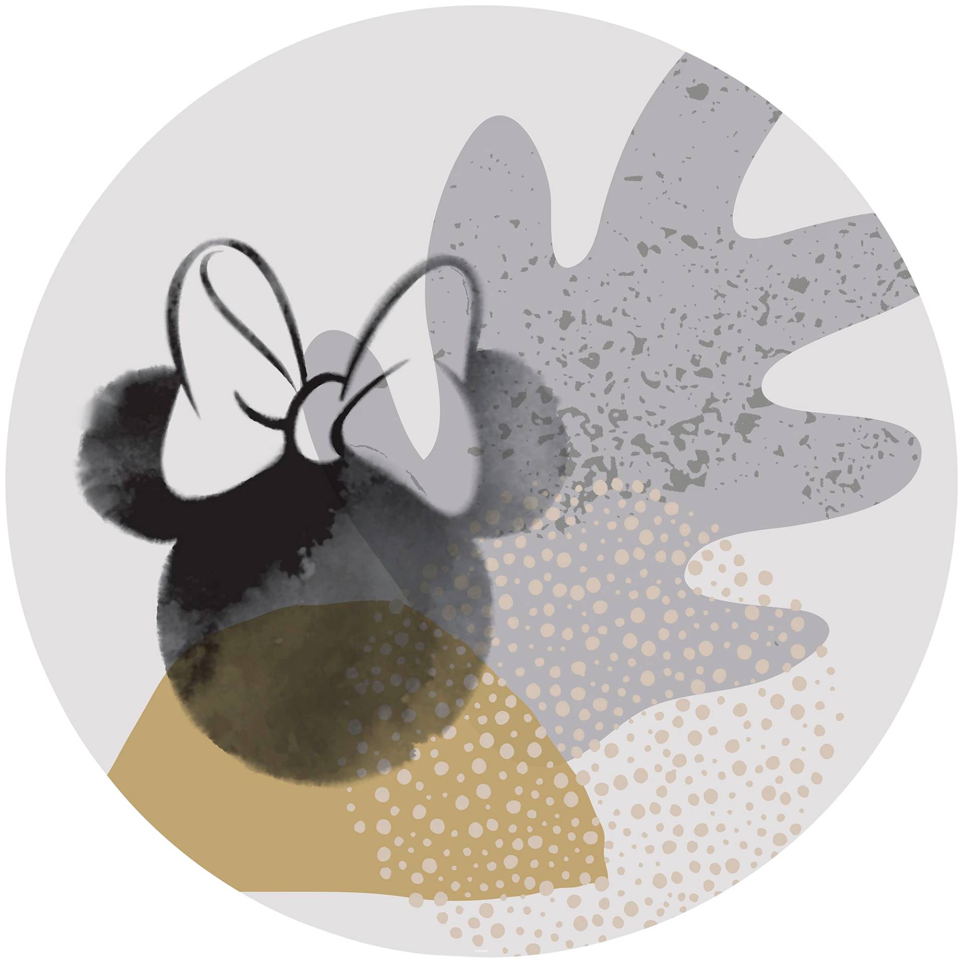 Komar Fototapete »Minnie Loop Art«, 125x125 cm (Breite x Höhe), rund und selbstklebend von Komar