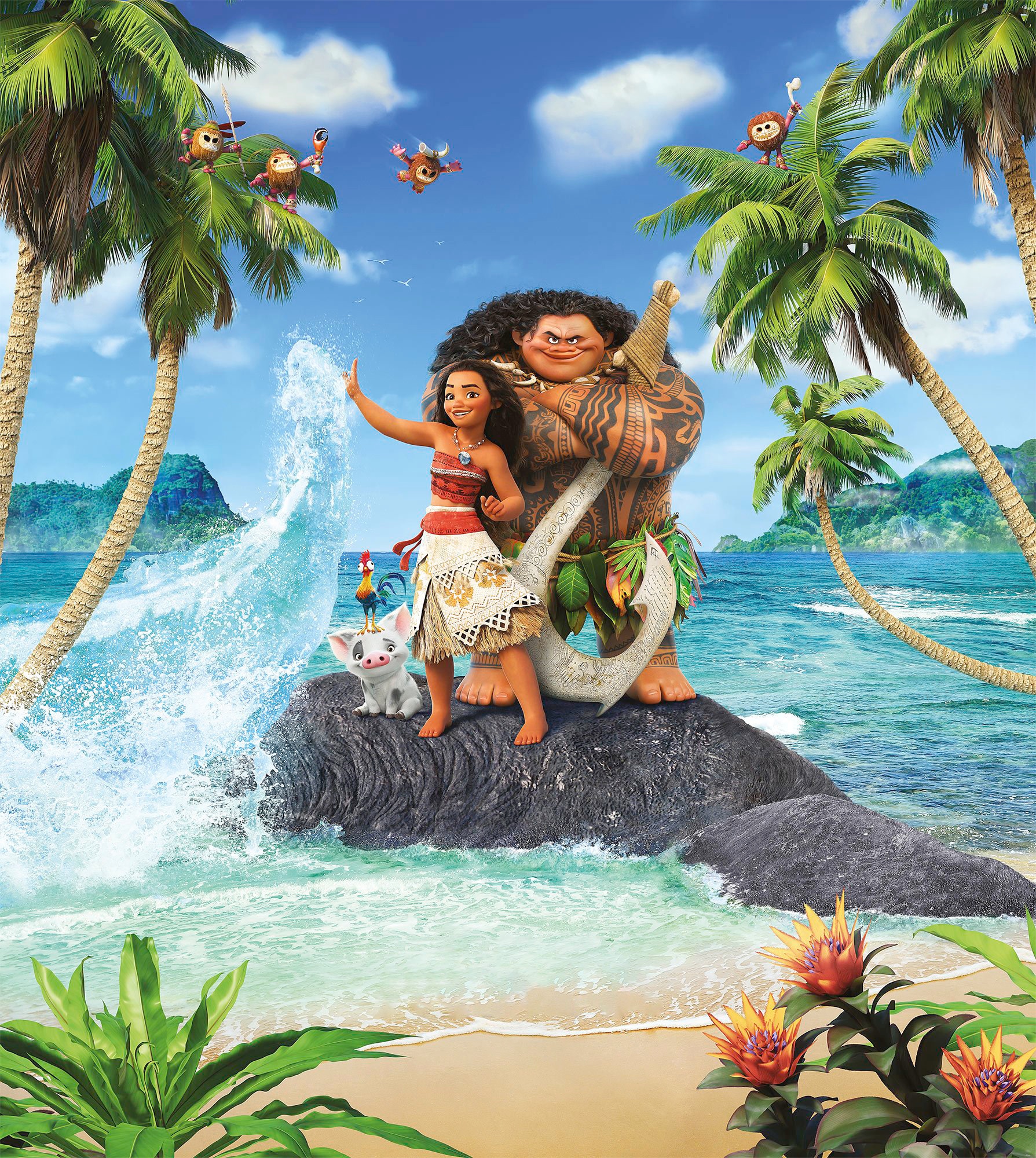 Komar Vliestapete »Digitaldruck Vlies - Moana Beach - Grösse 250 x 280 cm«, bedruckt, Kinderzimmer von Komar