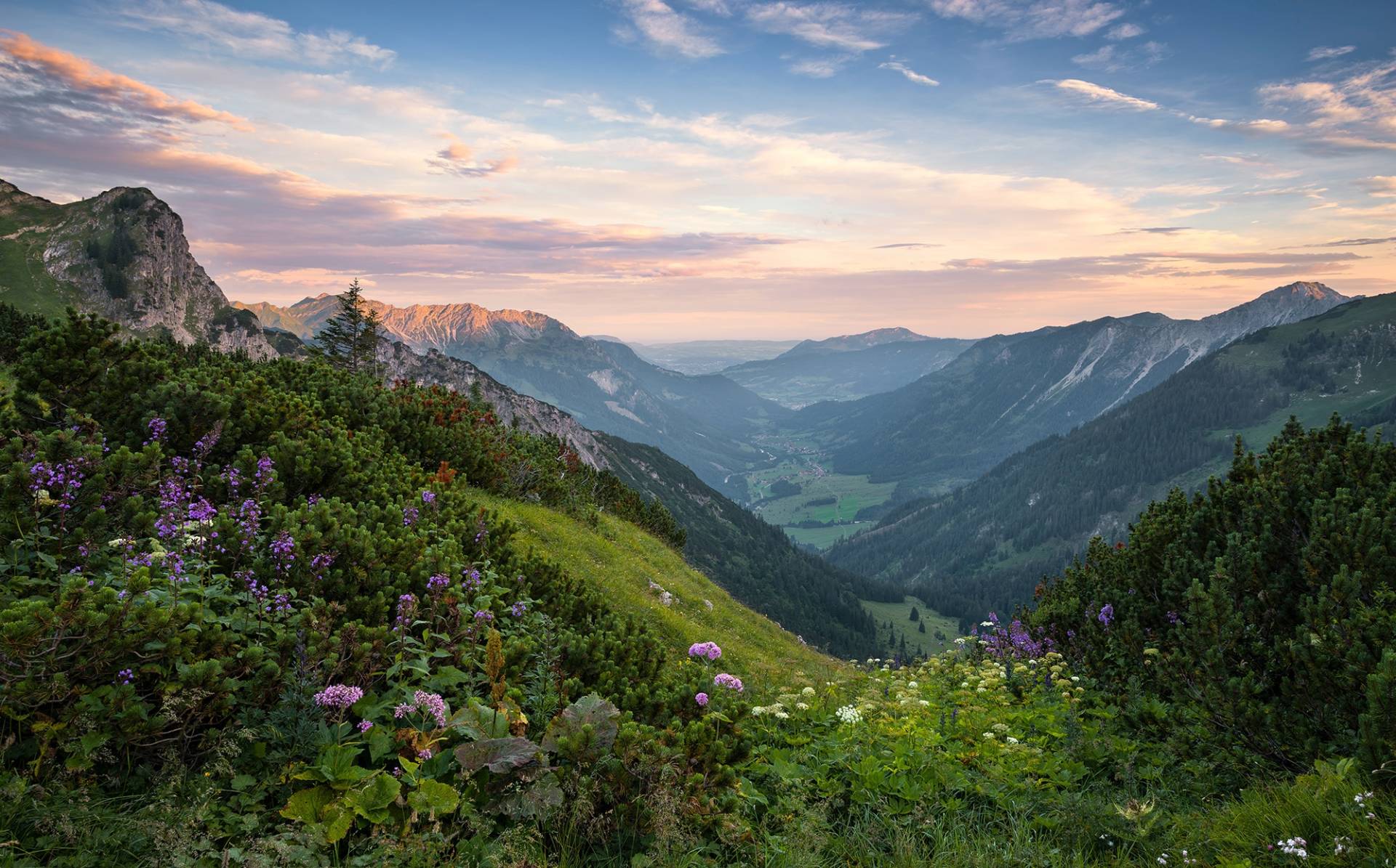 Komar Vliestapete »Naturpark Allgäuer Hochalpen«, 450x280 cm (Breite x Höhe), Wohnzimmer, Schlafzimmer von Komar