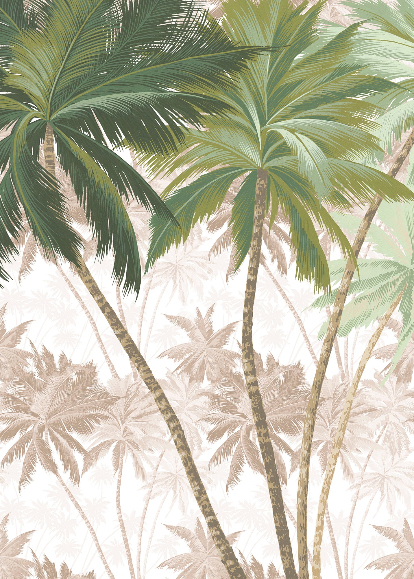 Komar Vliestapete »Digitaldruck Vlies - Palmera - Grösse 200 x 280 cm«, bedruckt, Wohnzimmer, Schlafzimmer von Komar