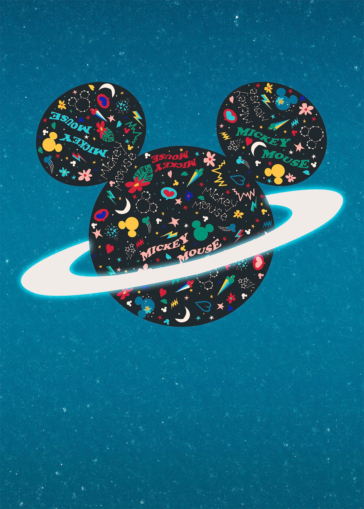 Komar Vliestapete »Digitaldruck Vlies - Planet Mickey - Grösse 200 x 280 cm«, bedruckt, Kinderzimmer von Komar