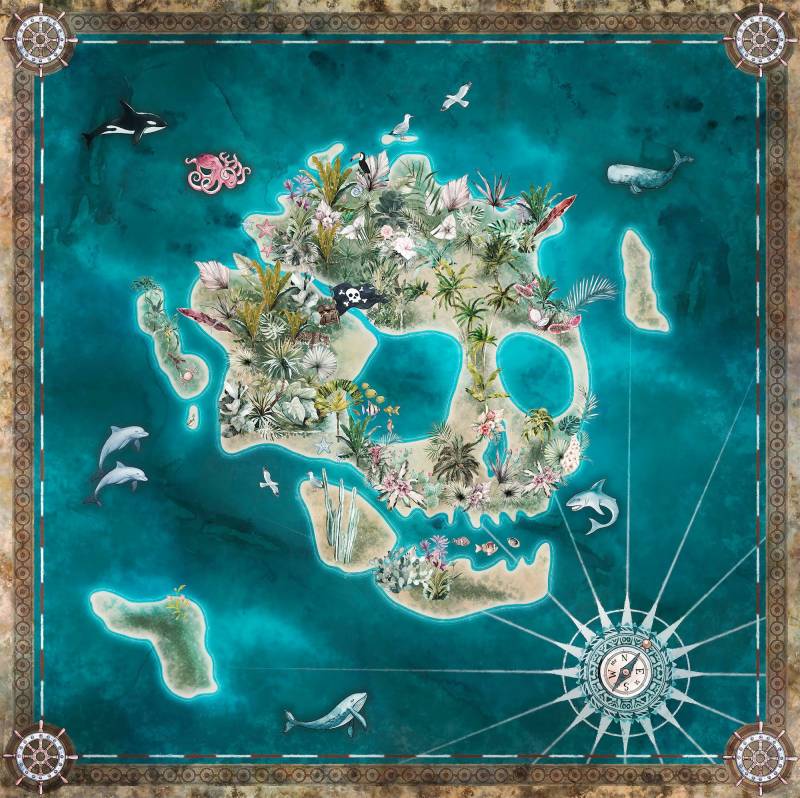 Komar Vliestapete »Skull Island«, 250x250 cm (Breite x Höhe) von Komar