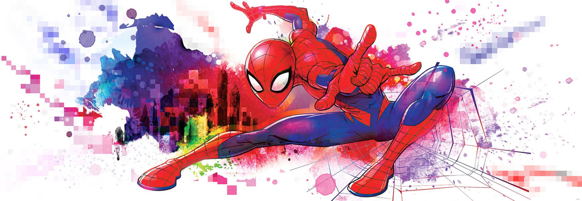 Komar Fototapete »Spider-Man Graffiti Art«, 368x127 cm (Breite x Höhe), inklusive Kleister von Komar