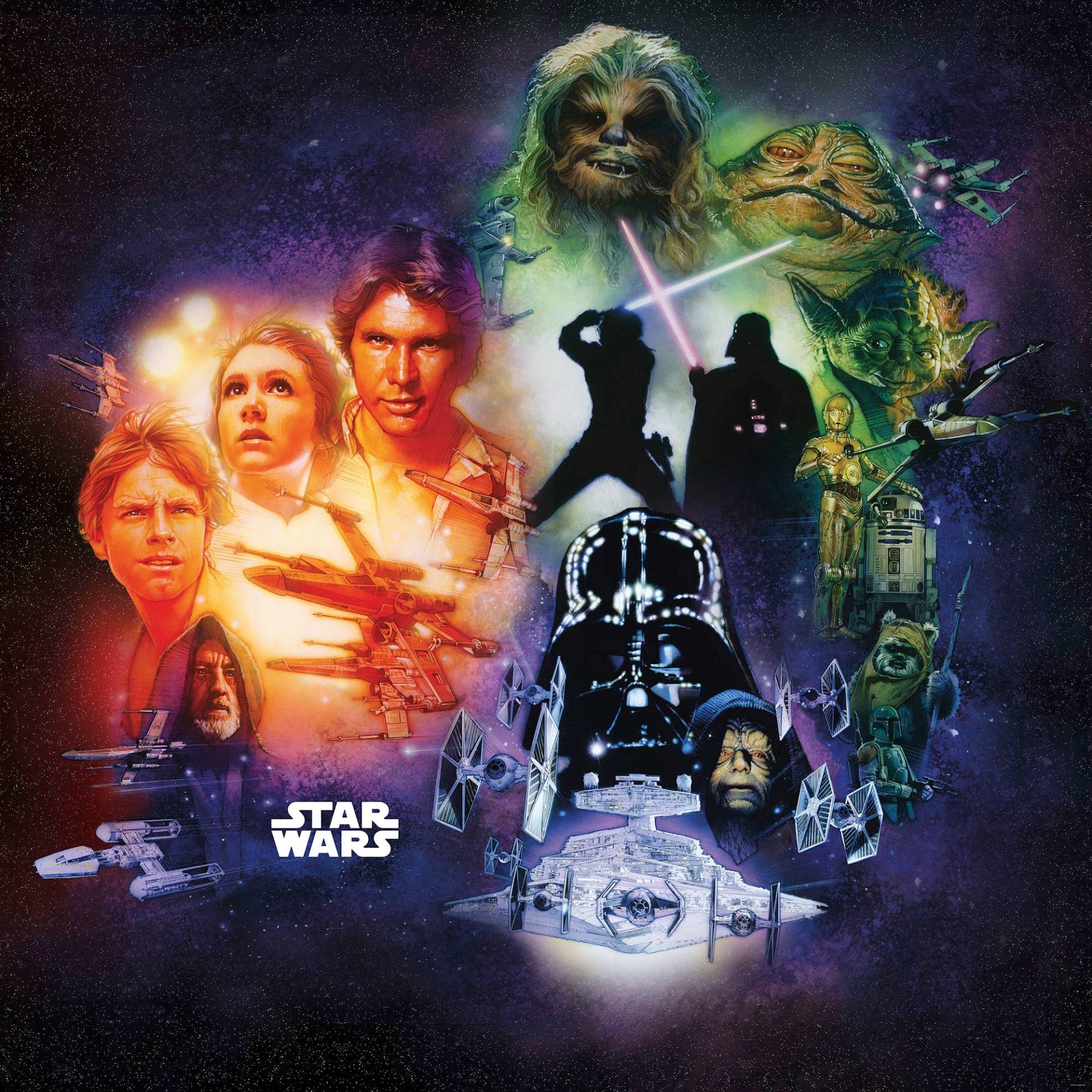 Komar Vliestapete »Star Wars Classic Poster Collage«, 250x250 cm (Breite x Höhe) von Komar