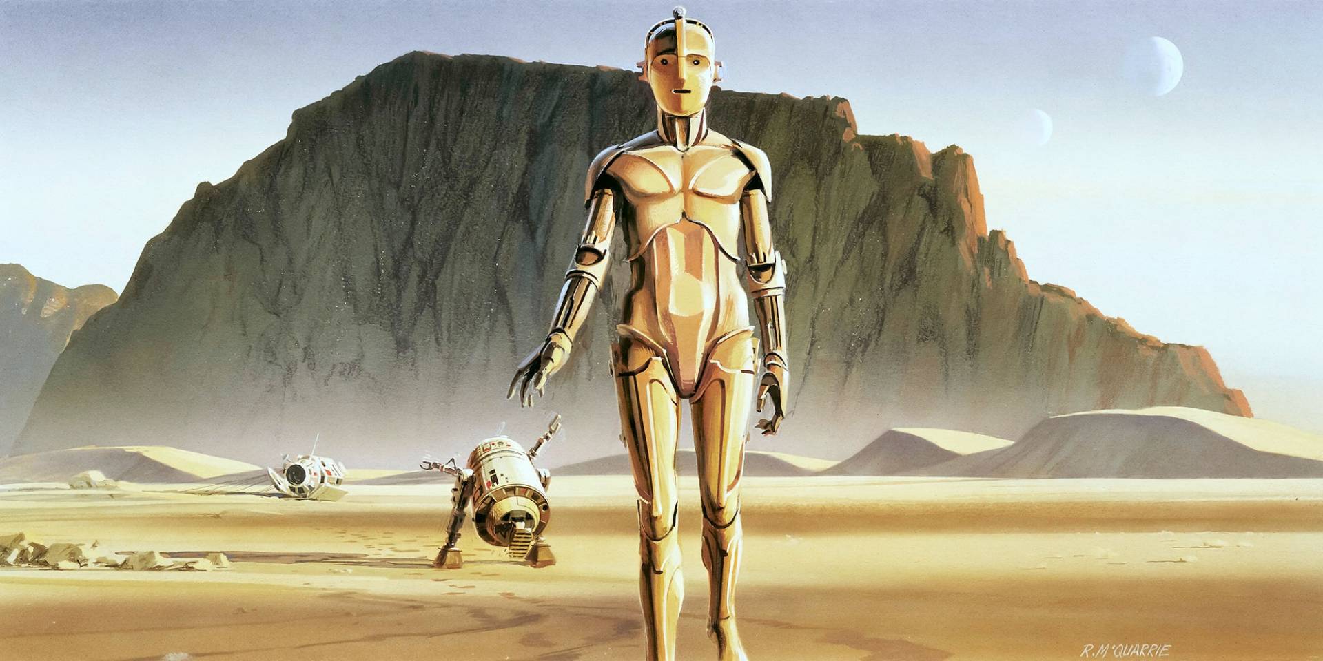 Komar Vliestapete »Star Wars Classic RMQ Droids«, 500x250 cm (Breite x Höhe) von Komar